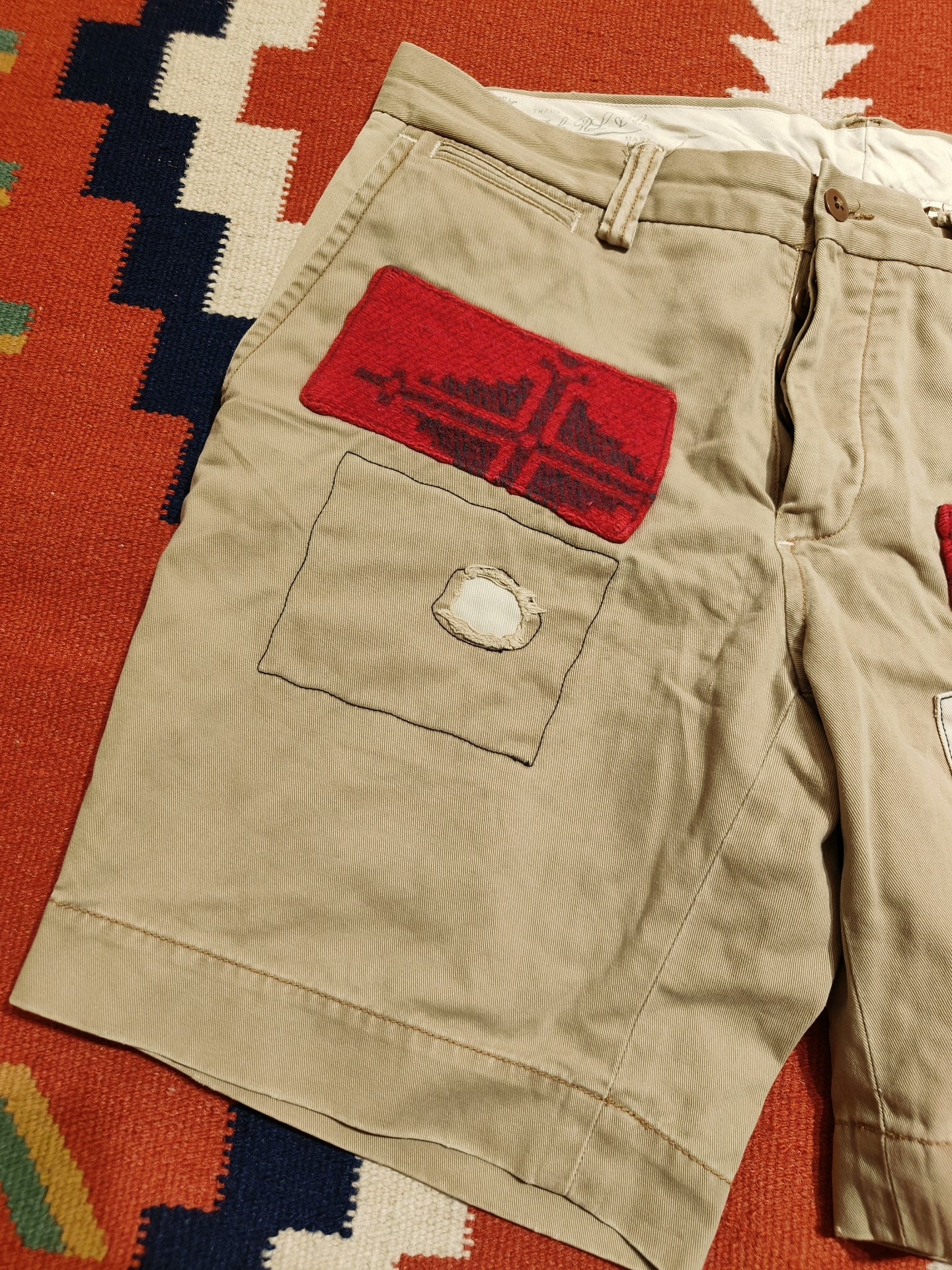 Ralph Lauren Khaki Vintage Southwest Shorts
