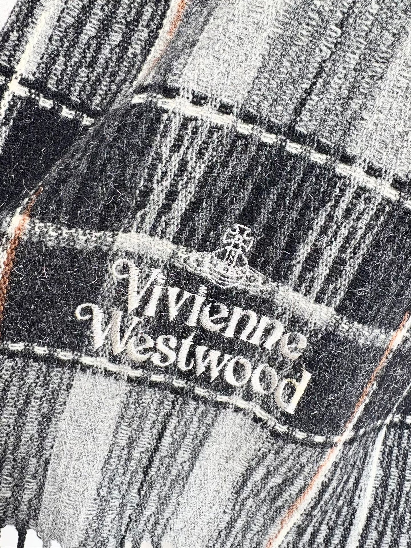 Vivienne Westwood Vintage Letter Embroidery Scarf