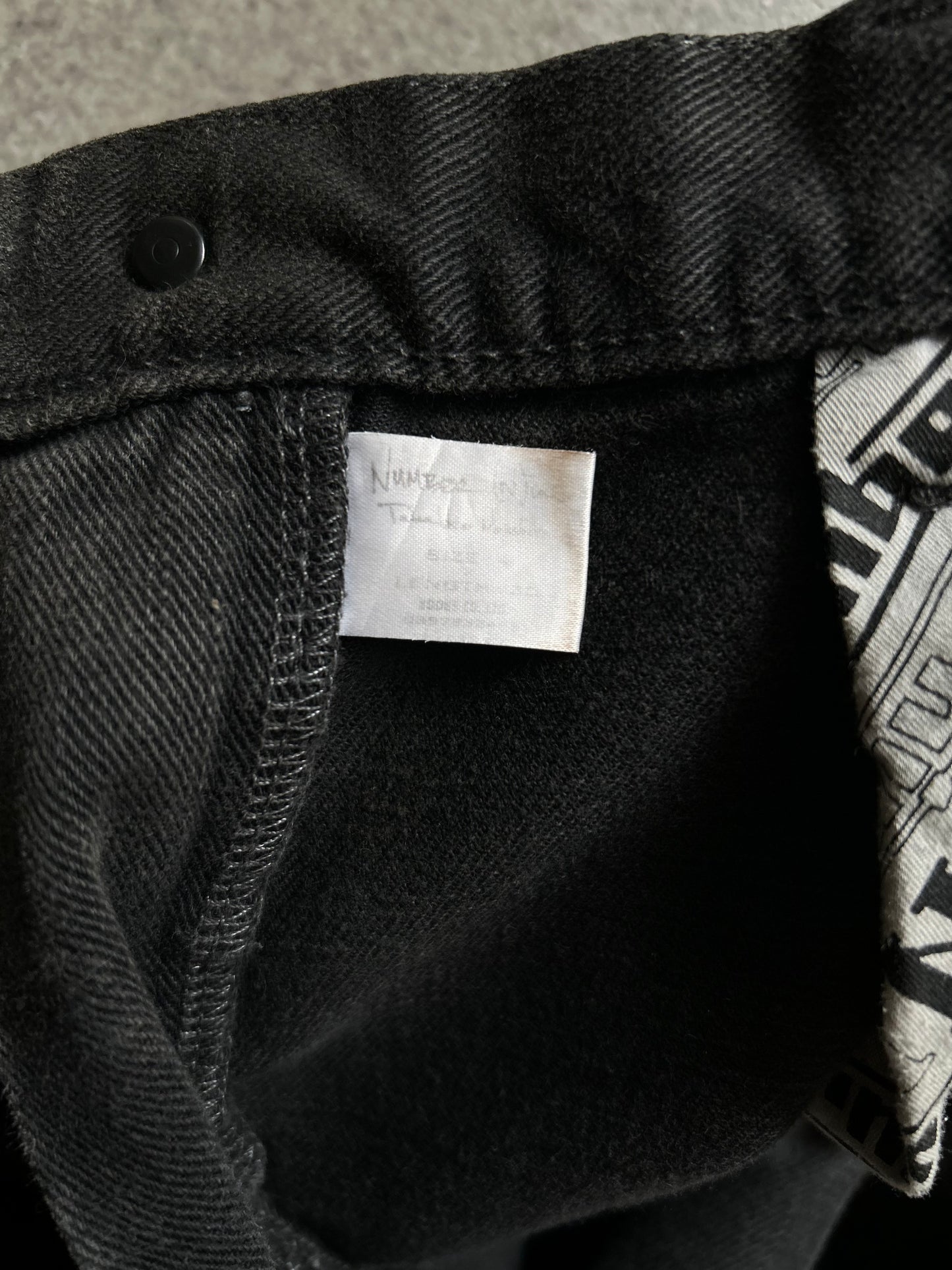 rebel patchwork denim pants by number nine