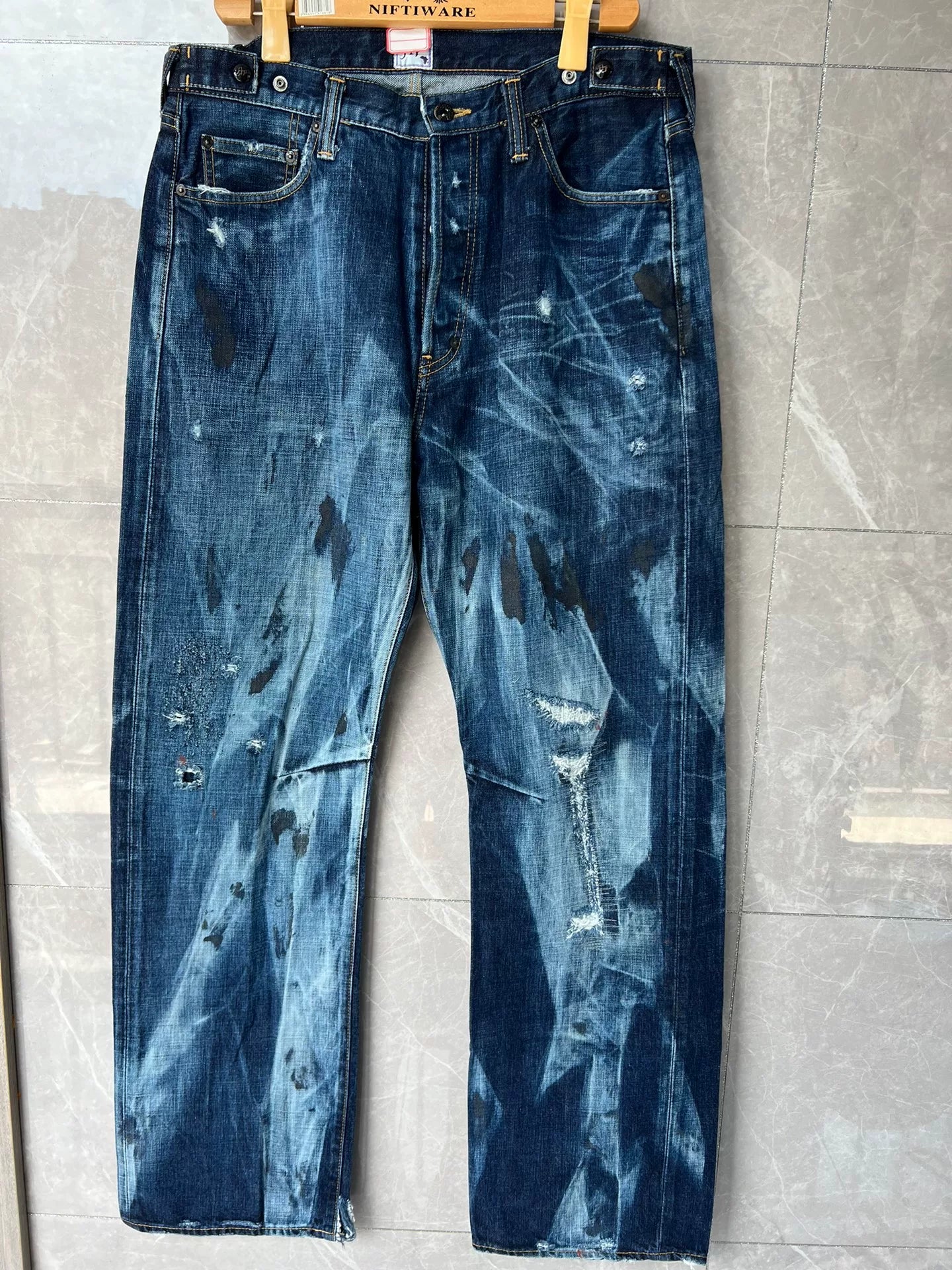 Prps 01 Fit Distressed Blue Jeans