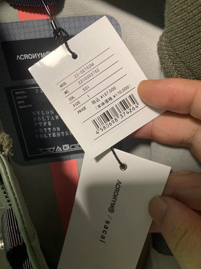 sacai acronym collaborative ma1 functional jacket