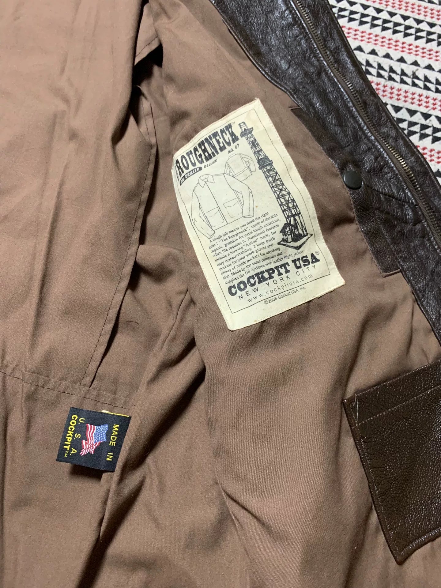 vintage black goat leather jacket by cockpit