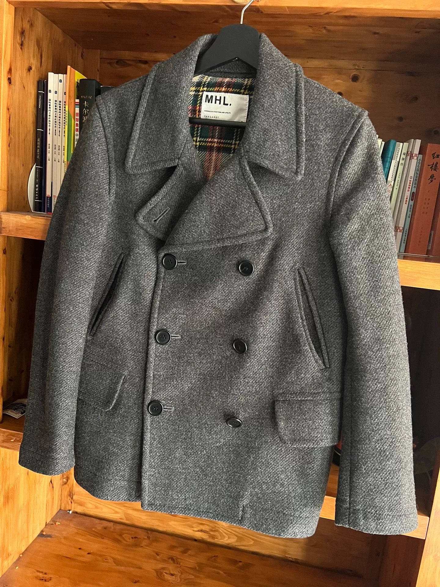 gray wool coat by margaret howell