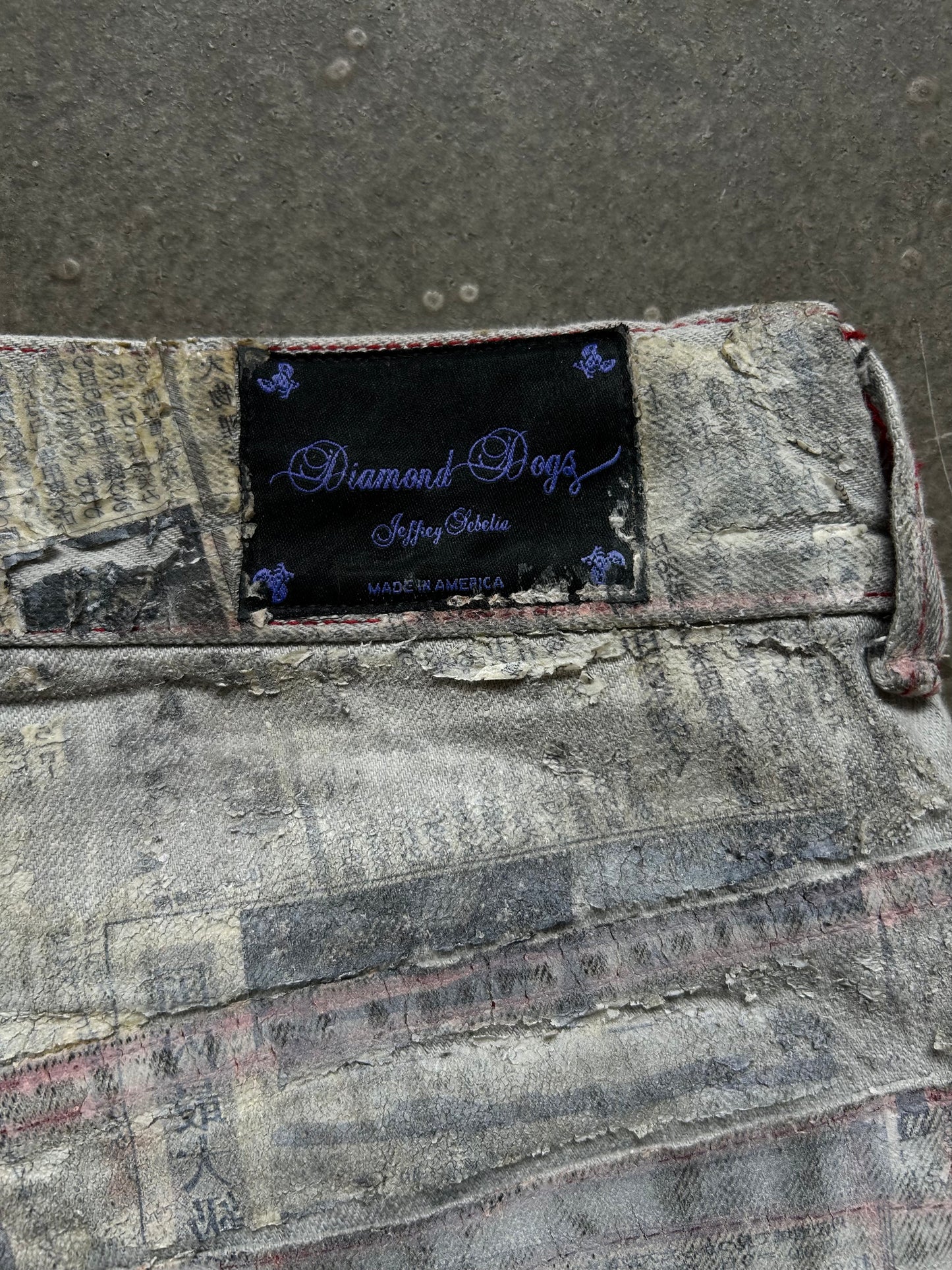 Diamond Dogs Wax Coated Denim Pants