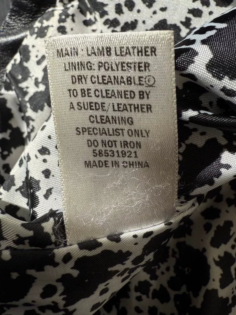 black leather leopard print motorcycle jacket