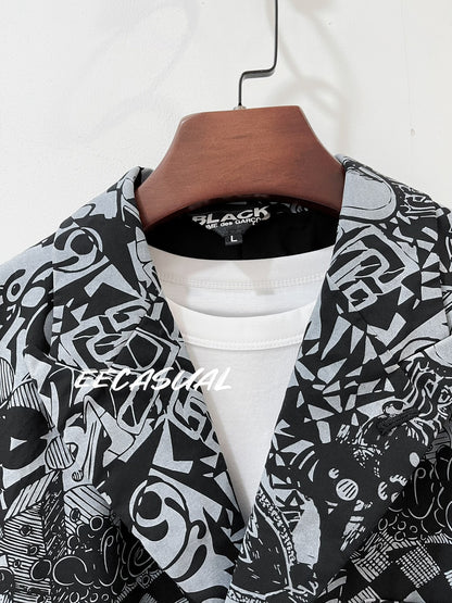 CDG Graffiti Wool Suit Jacket