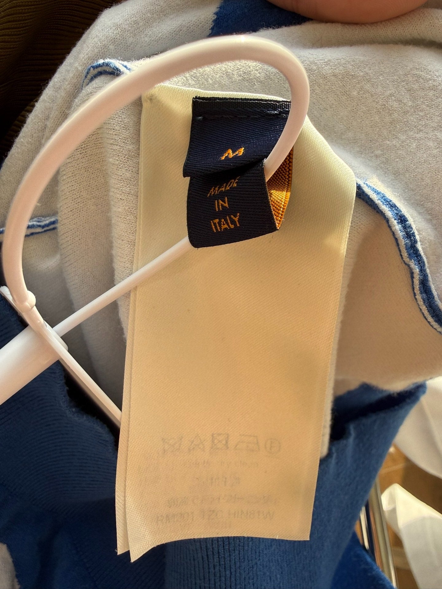 Louis Vuitton Blue and White Knit Sweater