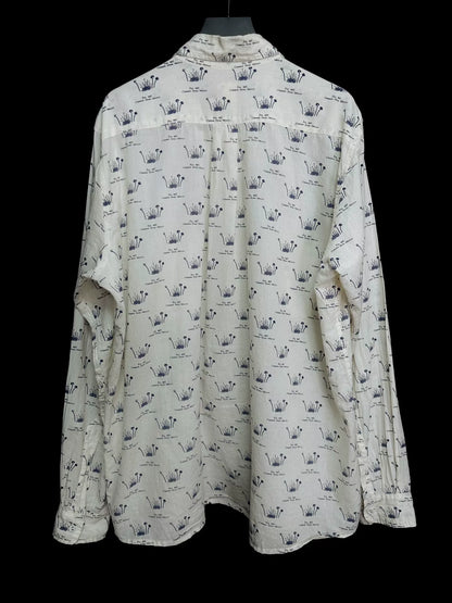 paul harnden mushroom print long sleeve shirt