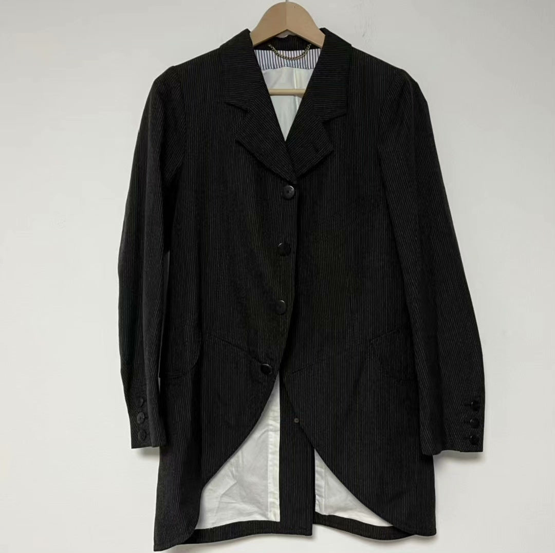 visvim 17ss Ascot Morning Coat Pinstripe