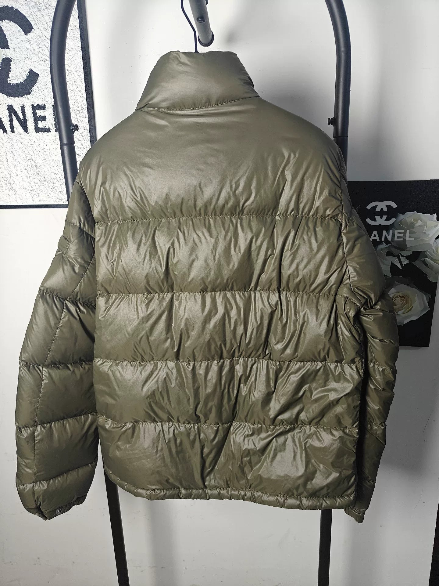 Prada Metallic Triangle Down Jacket