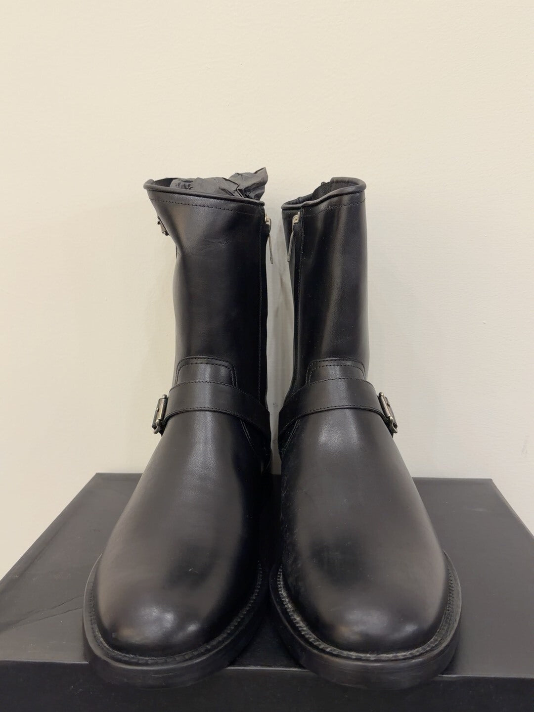 Saint Laurent Black Mid-Calf Boots