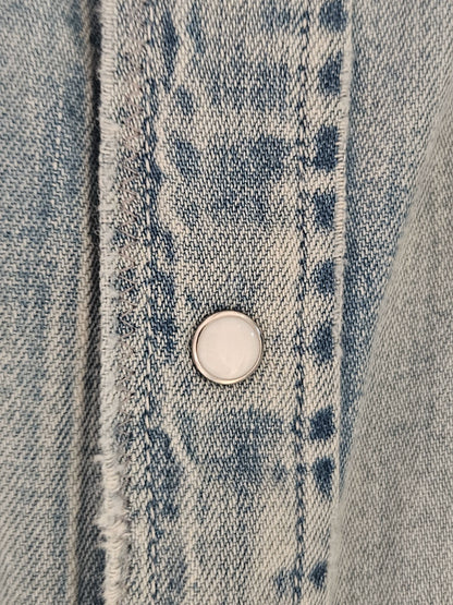 Visvim Light Blue Distressed Denim Shirt