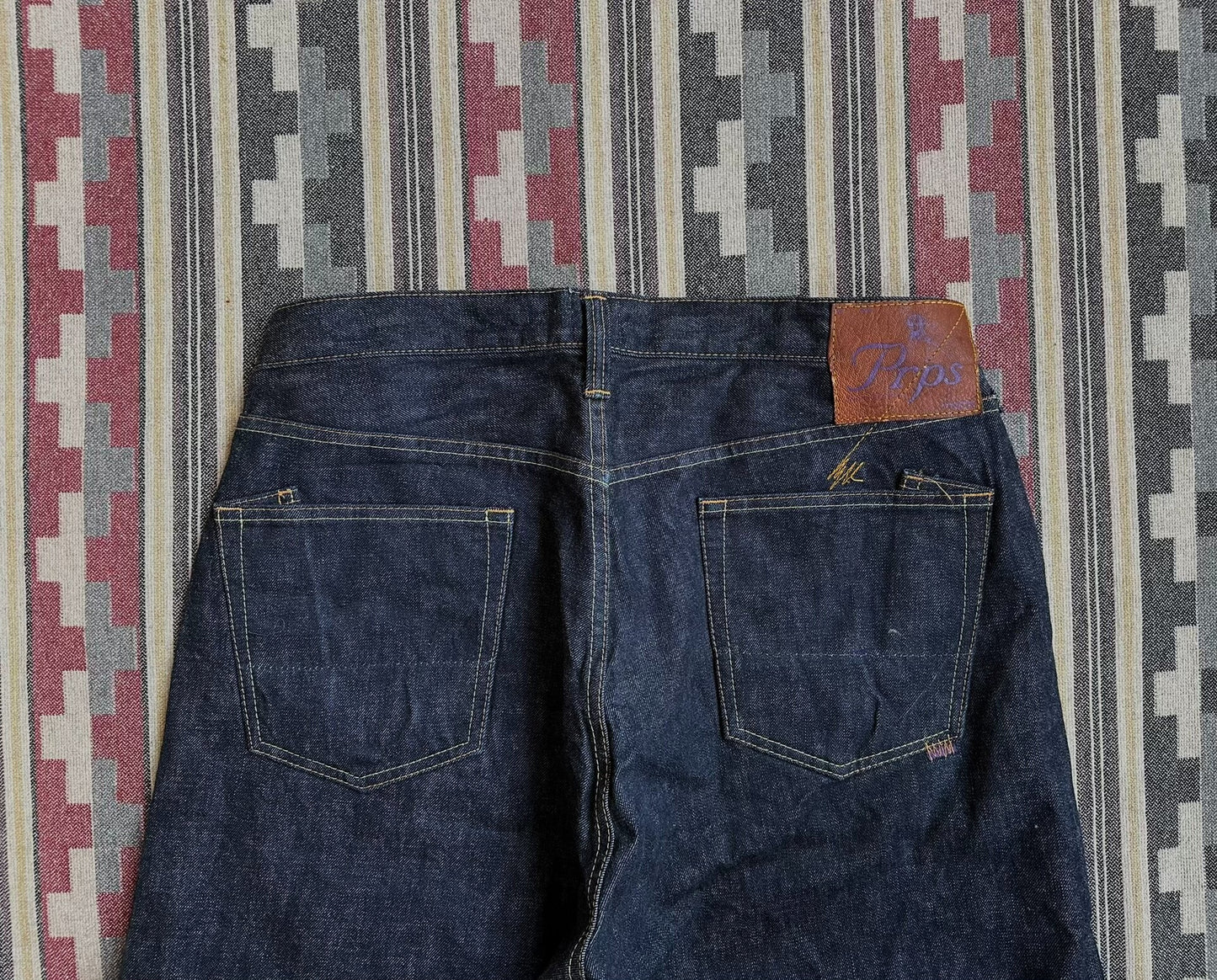 vintage prps denim pants in dark blue