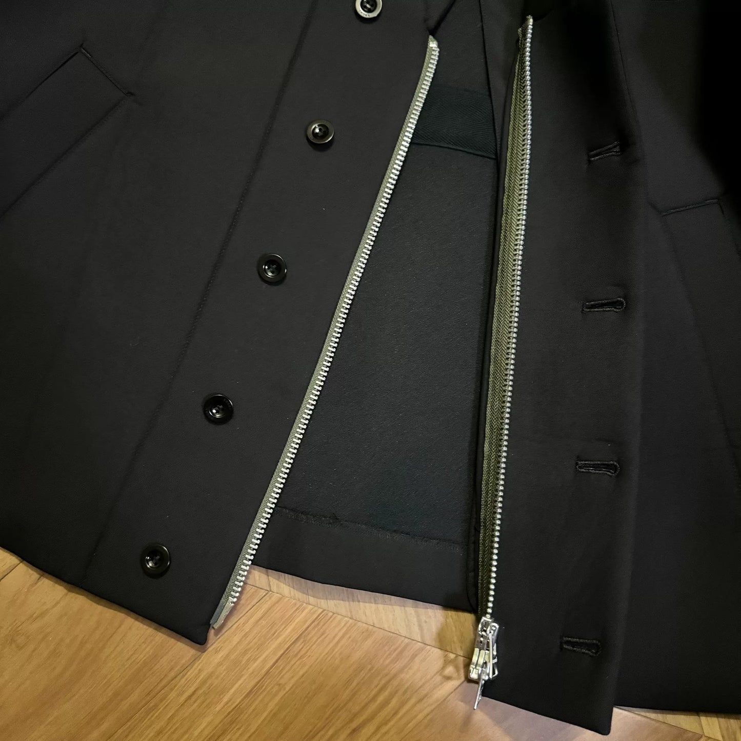 Sacai Button-Up Padded Jacket