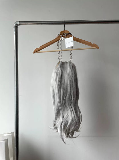 Comme des Garcons Silver Wig Necklace