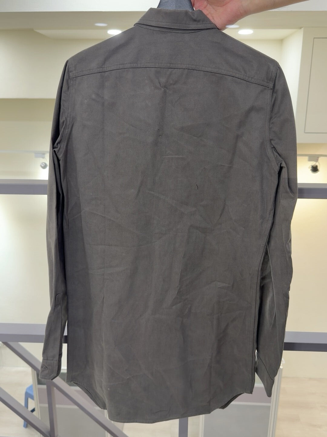 Rick Owens Men's Gray Shirt Size S