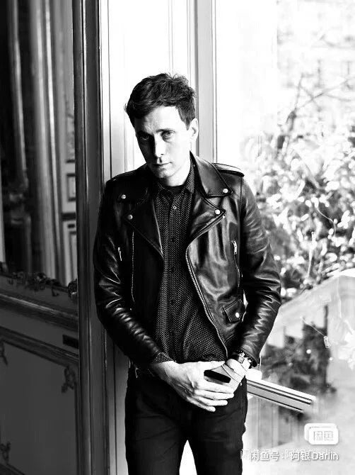 saint laurent black leather biker jacket