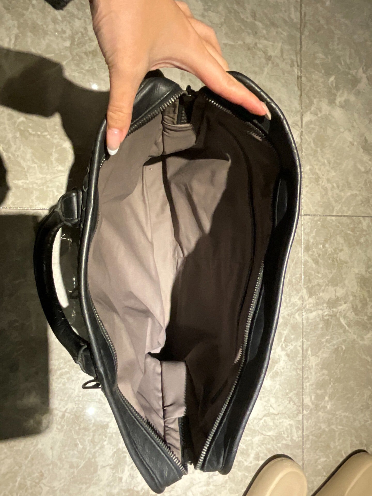 Bottega Veneta Black Laptop Briefcase