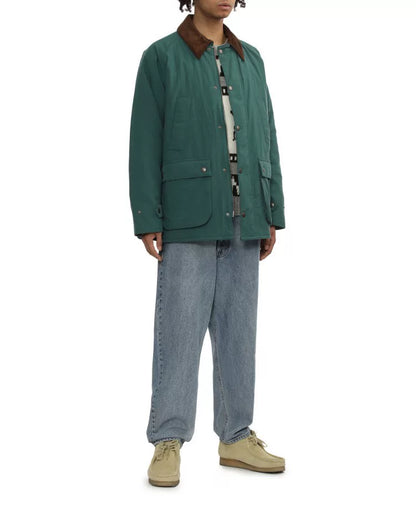 BEAMS Patchwork Collar Cargo Puffer Jacket