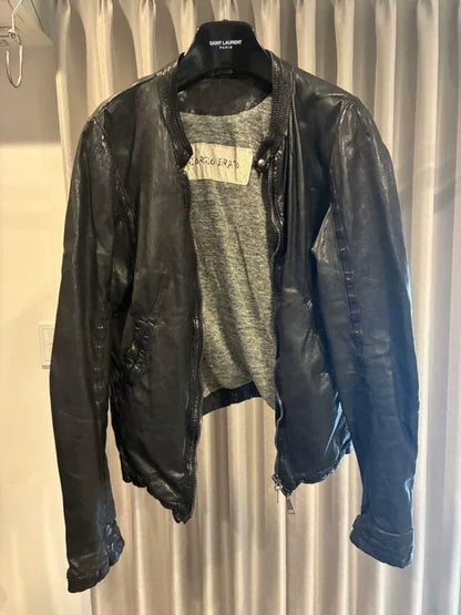 Giorgio Brato Leather Jacket Size 48 Italy