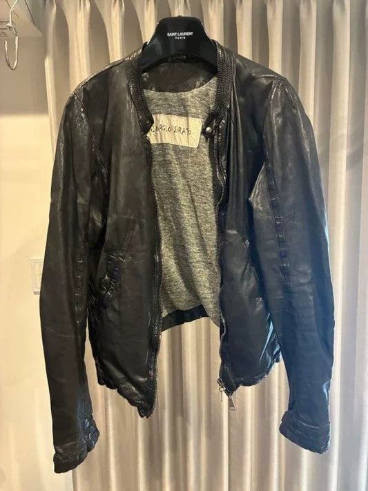 Giorgio Brato Leather Jacket Size 48 Italy