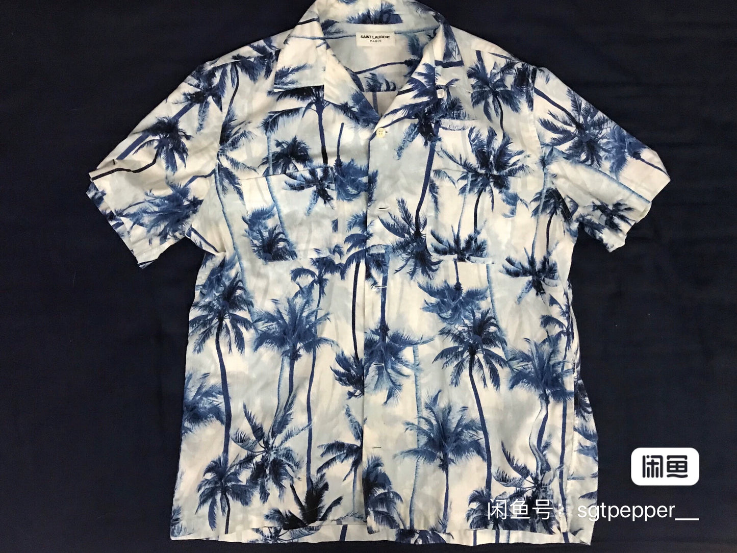 Saint Laurent Hedi Hawaiian Palm Shirt
