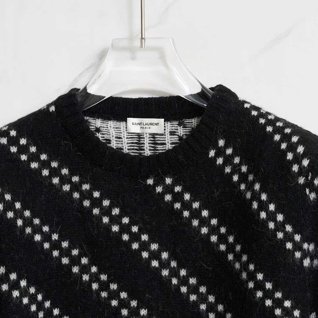 Saint Laurent Men's Zigzag Knit Sweater