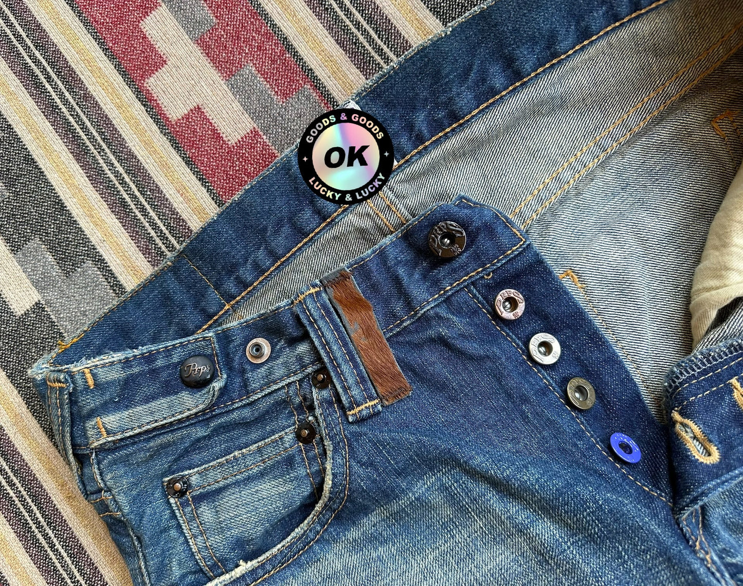 vintage japanese washed denim jeans