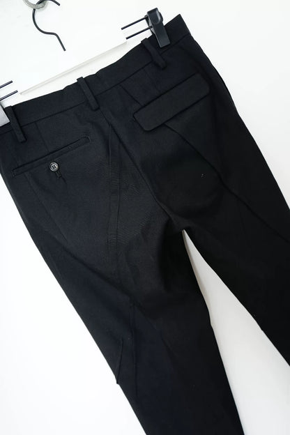 Undercover Wool Cropped Geometric Panel Pants