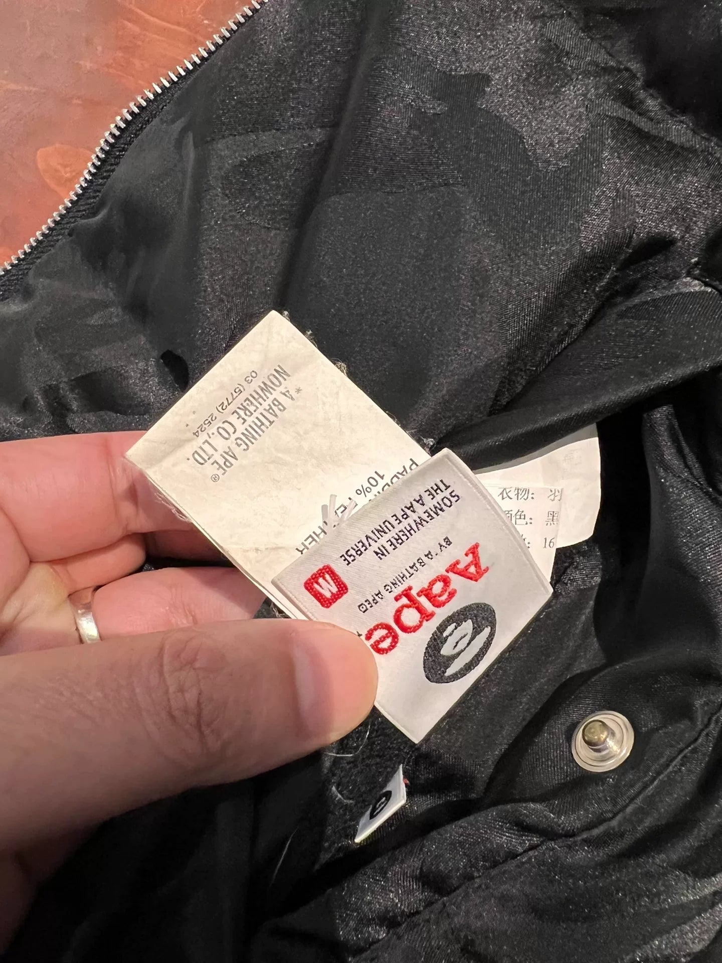 aape reversible camo down jacket size m