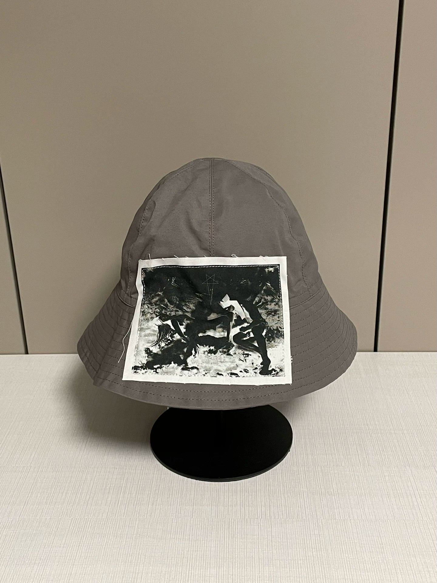 rick owens gray fisherman hat size small
