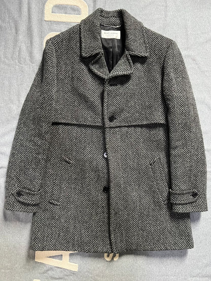 Saint Laurent Herringbone Wool Coat