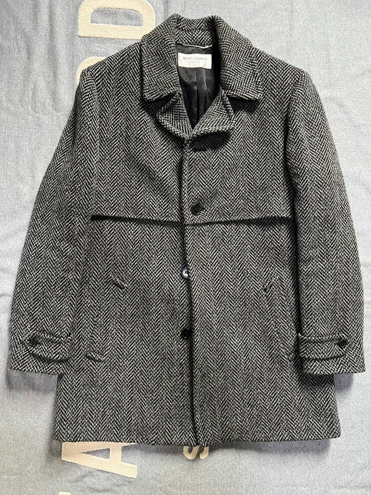 Saint Laurent Herringbone Wool Coat