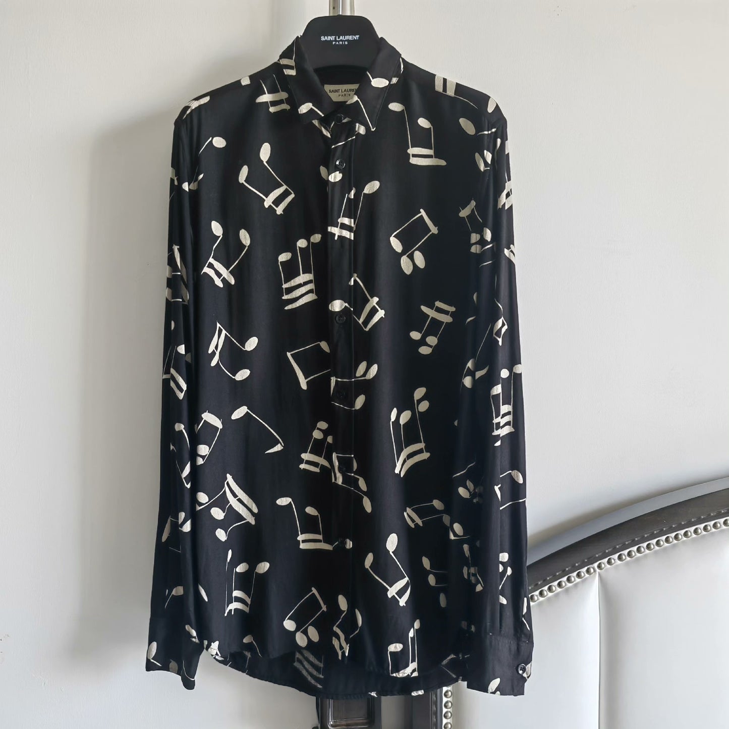 Saint Laurent Paris Musical Note Shirt