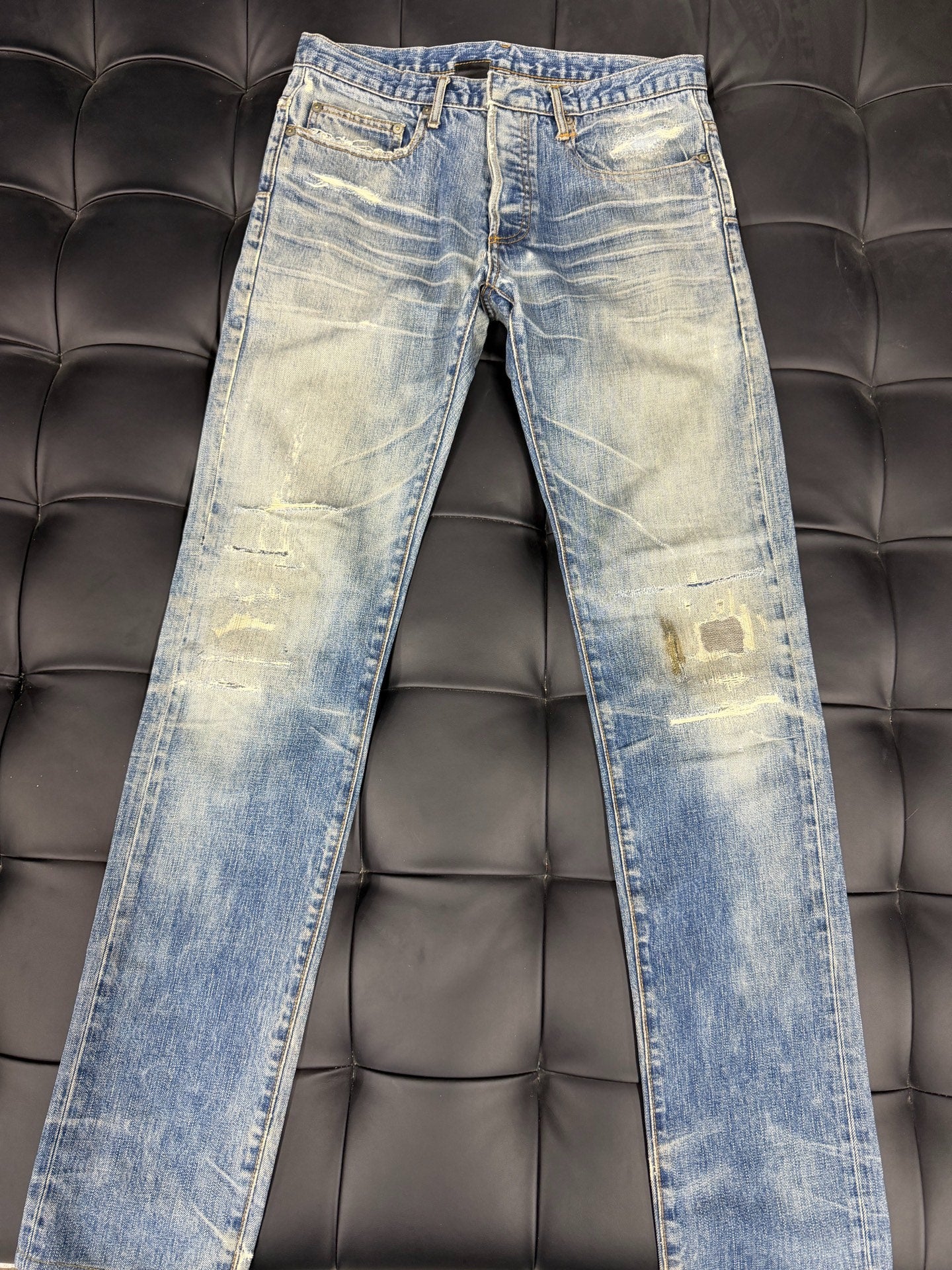 Dior Cat Scratch Distressed Denim Jeans
