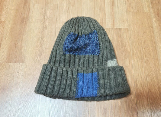 kapital patchwork knit beanie hat