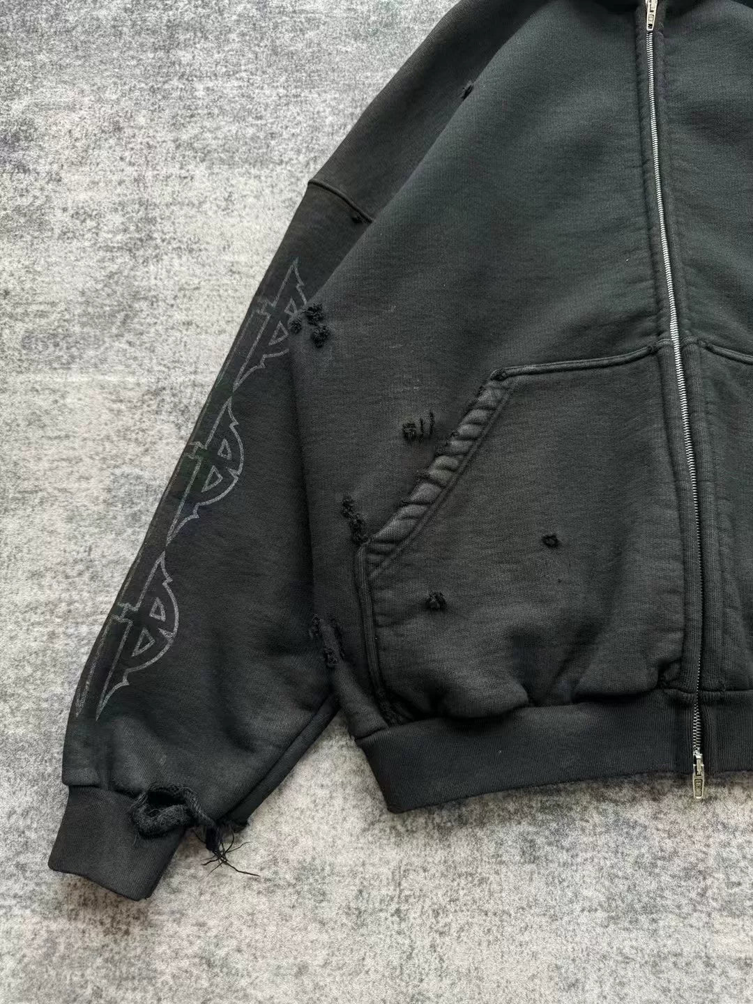balenciaga paris tower zip-up hoodie