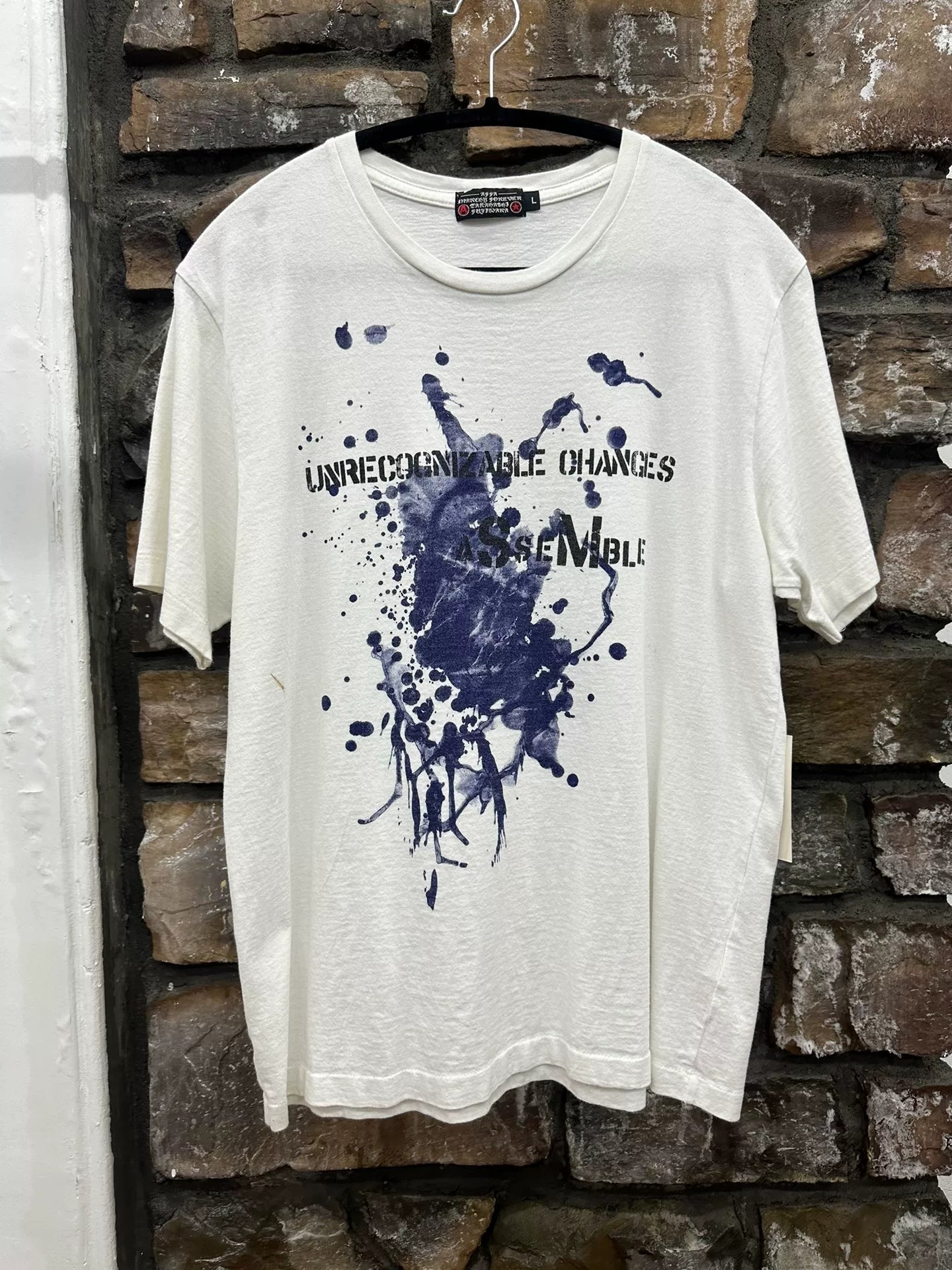 undercover ink splatter short sleeve t-shirt
