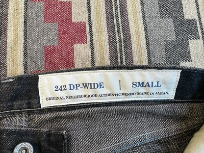 neighborhood washed denim vintage pants black