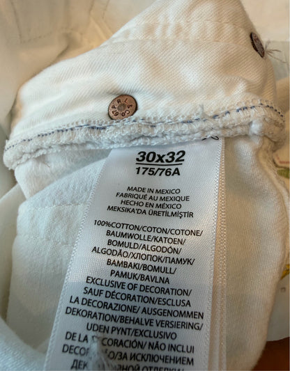 Ralph Lauren White Graffiti Jeans 30x32