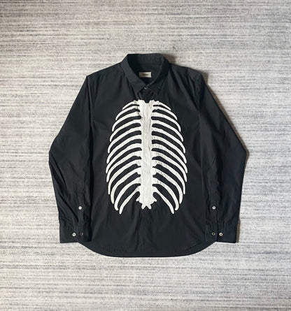 Undercover Skeleton Embroidered Long Sleeve Shirt
