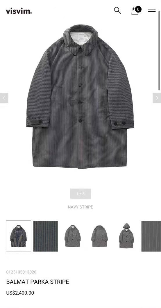Visvim Balmat Parka Stripe 25AW