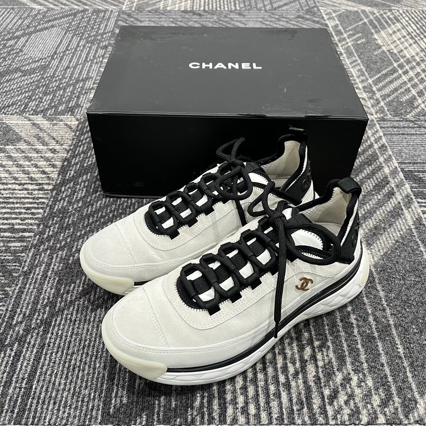 Chanel Black and White Panda Sneakers
