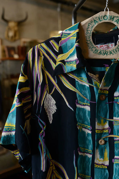SunSurf Bamboo Aloha Wooden Button Shirt