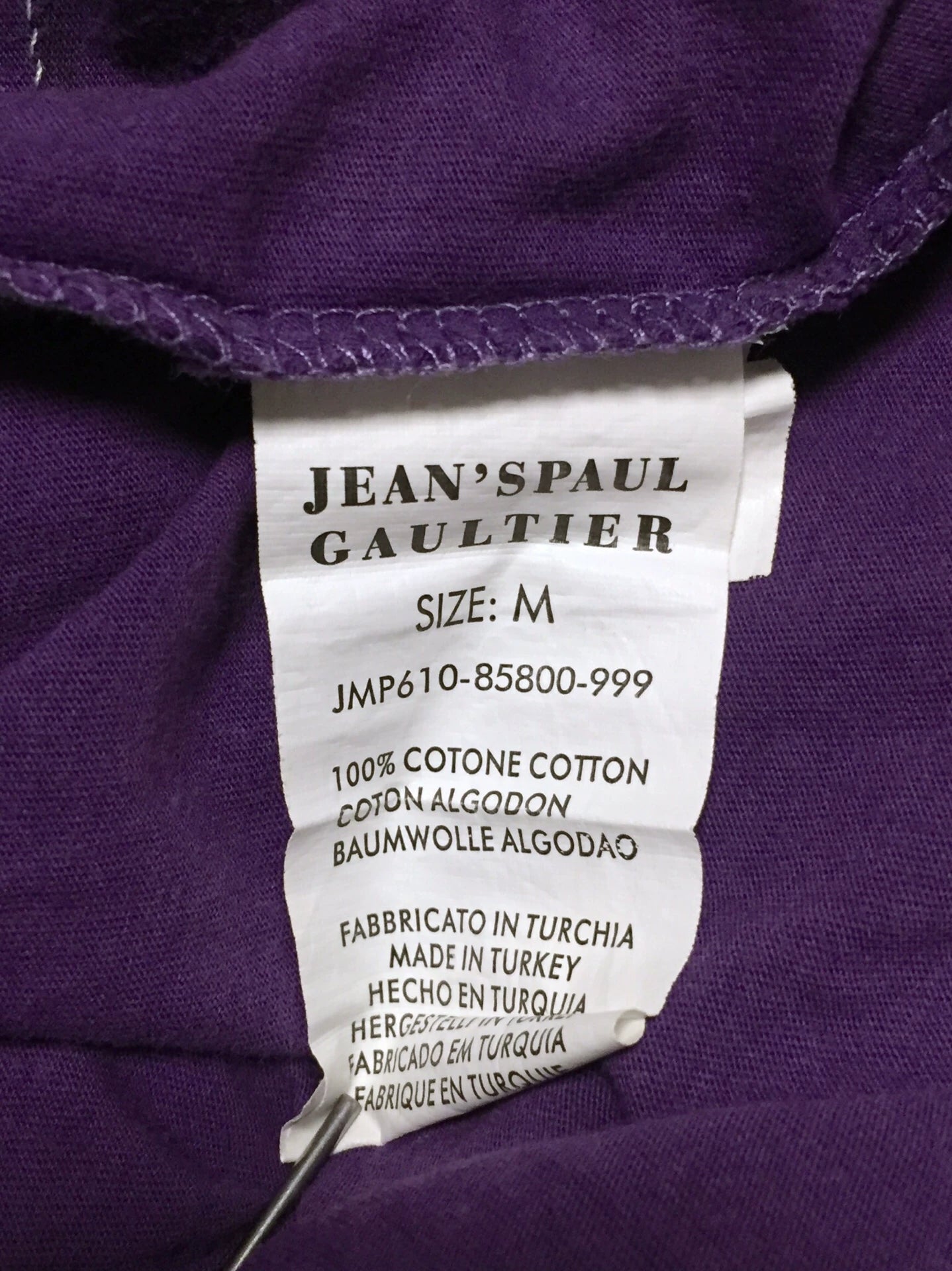 Jean Paul Gaultier Purple Denim Patch T-shirt
