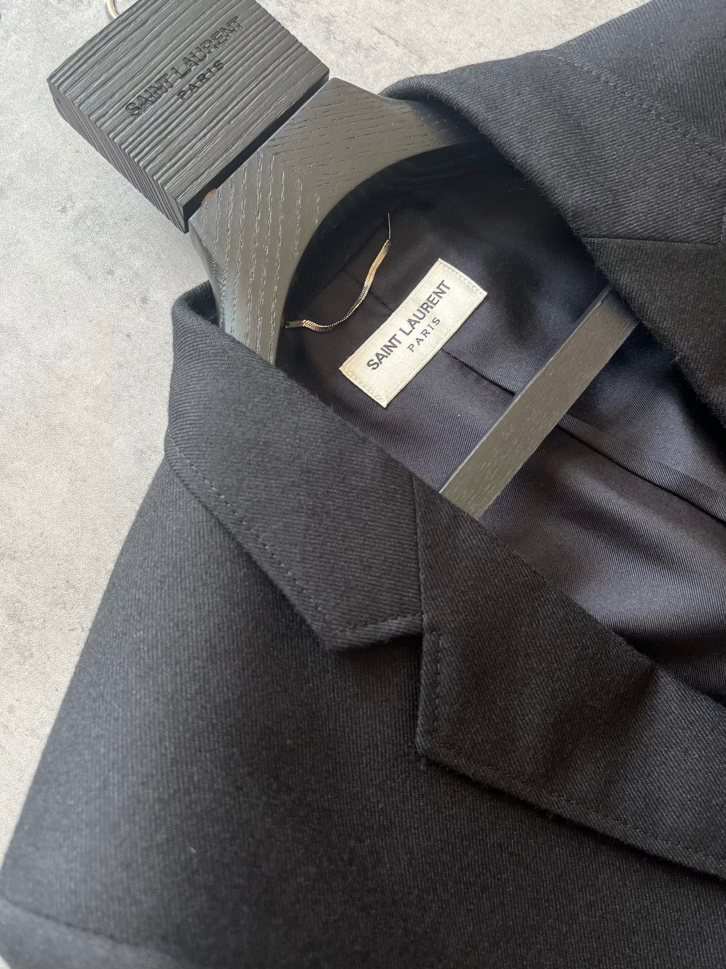 YSL Saint Laurent Black Gold Button Blazer