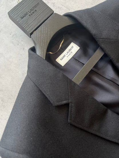 YSL Saint Laurent Black Gold Button Blazer