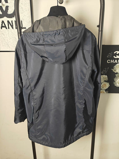 Prada Dual-Sided Nylon Jacket with Triangle Logo