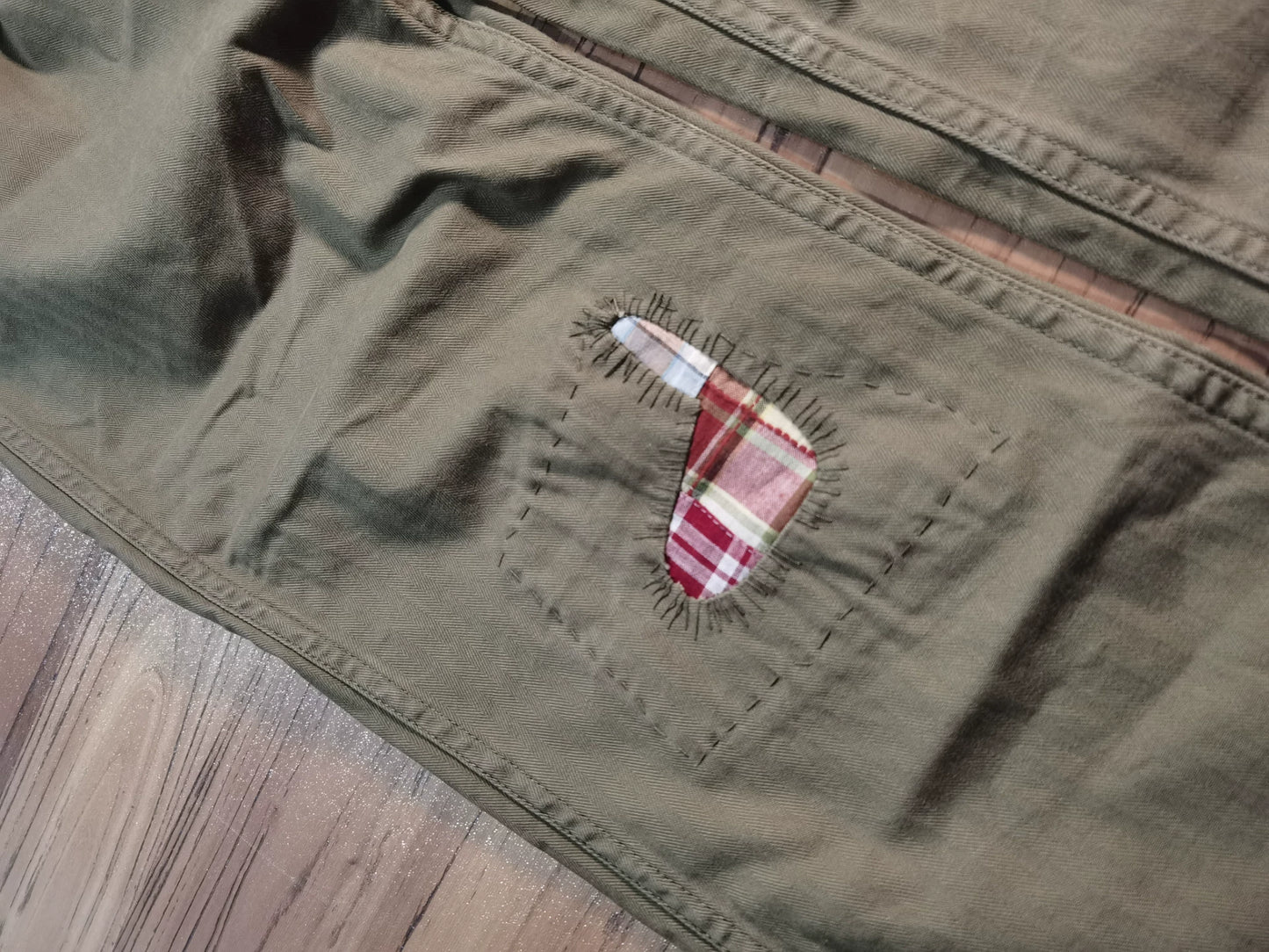 Ralph Lauren Distressed Patched Sashiko Cargo Pants