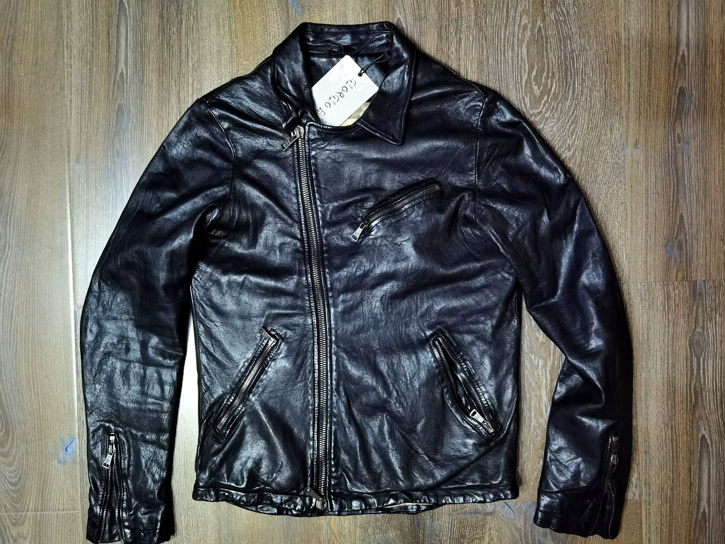 Giorgio Brato Men's Motorcycle Leather Jacket